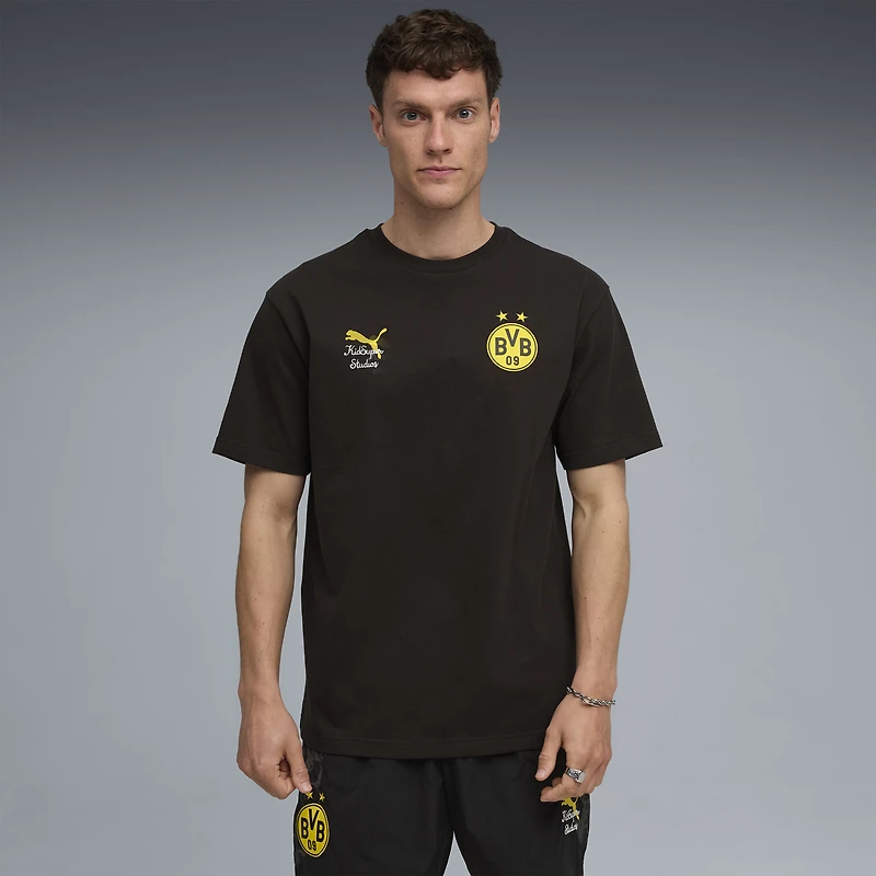 T-shirt graphique Puma x KidSuper noir pour homme, Coupe du Monde des Clubs de la FIFA 2025 Borussia Dortmund