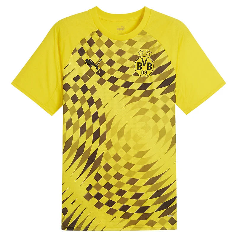 Maillot d'avant-match Puma Borussia Dortmund 2023/24 jaune pour homme