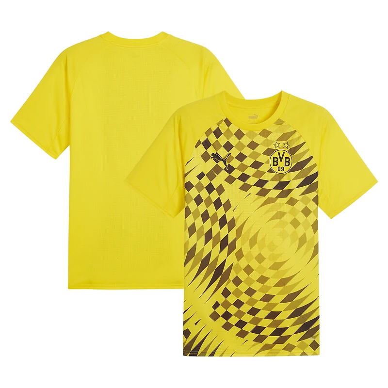 Maillot d'avant-match Puma Borussia Dortmund 2023/24 jaune pour homme