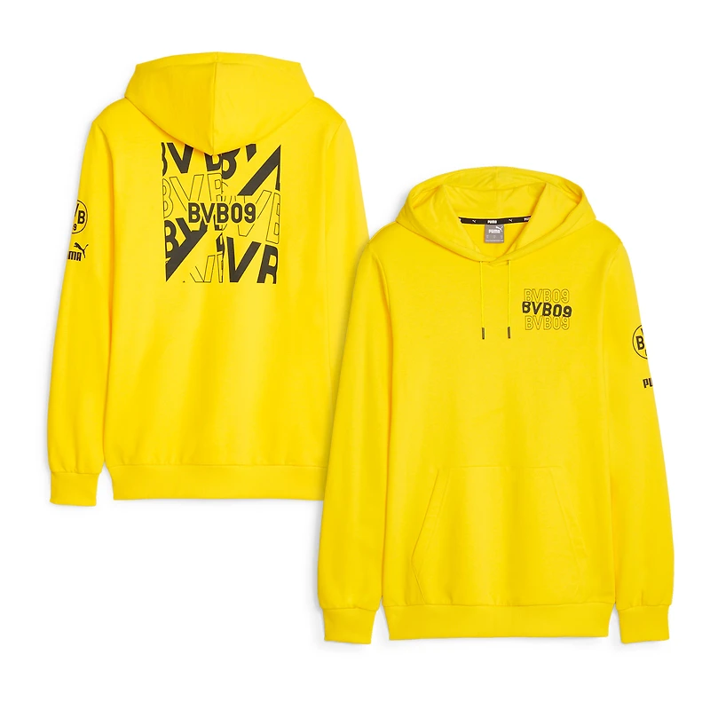 Sweat à capuche graphique Puma Borussia Dortmund FtblCore pour homme jaune