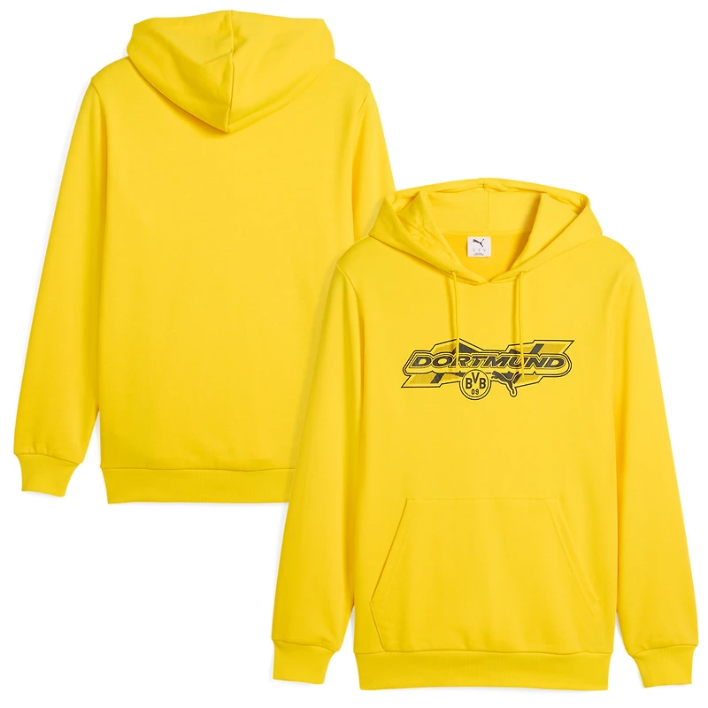 Sweat à capuche jaune Puma Borussia Dortmund ftblCulture pour homme