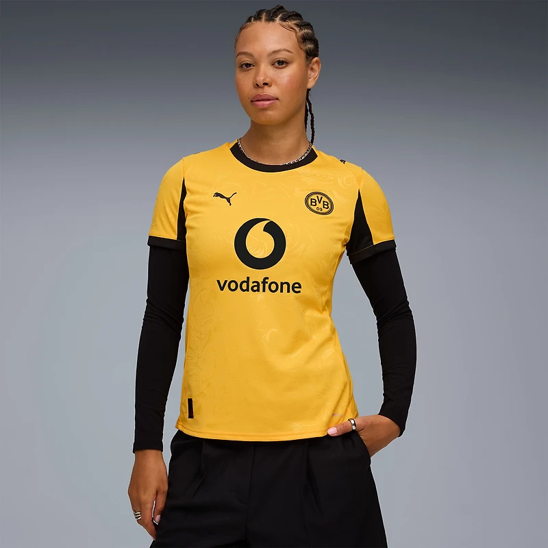 Women's Puma Yellow Borussia Dortmund 2025/26 Cup Third Replica Jersey