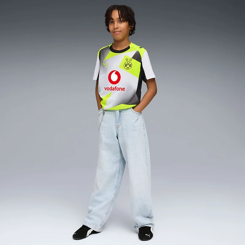 Youth Puma Gray Borussia Dortmund 2025/26 Away Replica Jersey