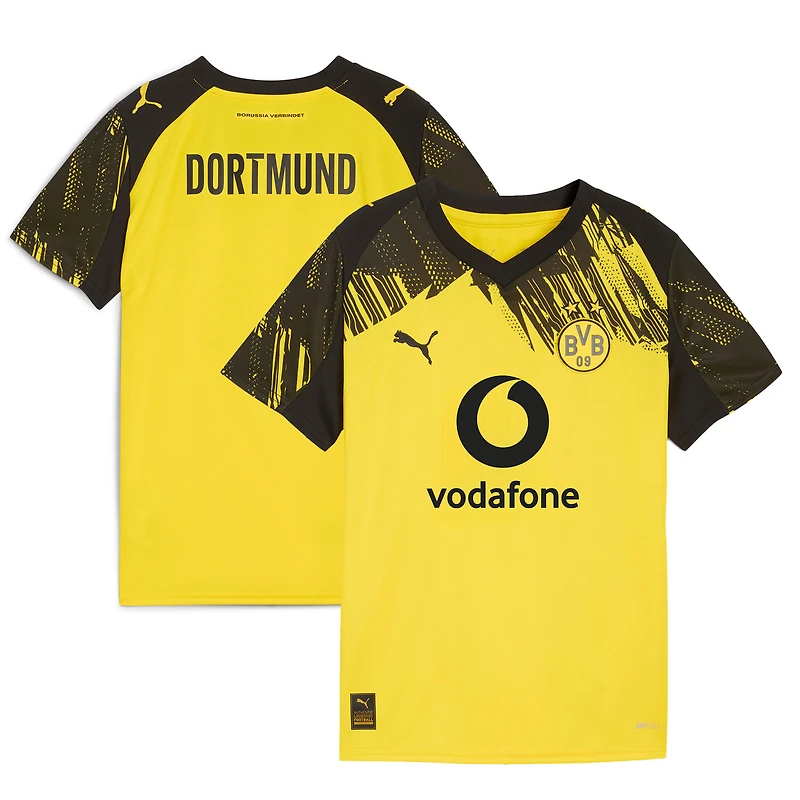 Maillot réplique jaune Puma pour jeunes du Borussia Dortmund 2025/26