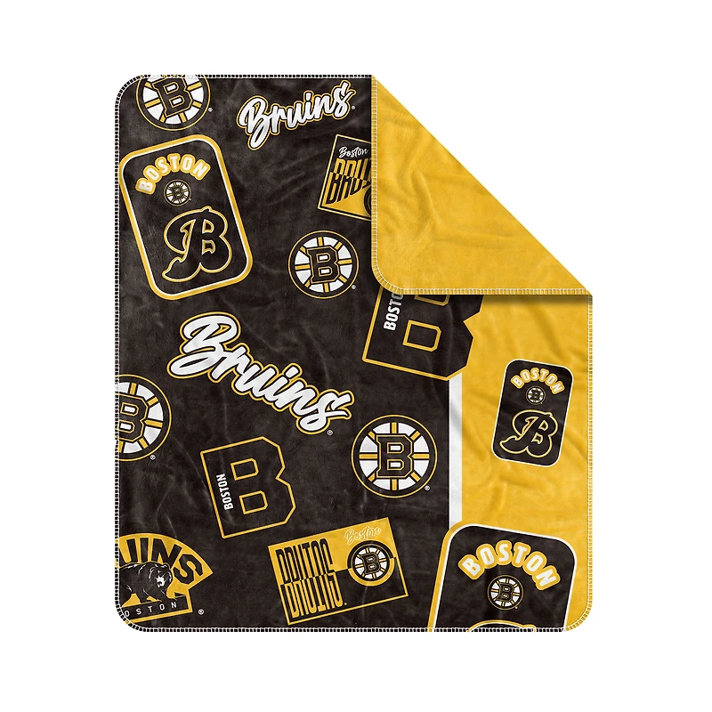 Couverture tissée Dream Weave des Bruins de Boston 50" x 60"