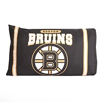 Ensemble de deux taies d'oreiller noires des Bruins de Boston (20'' x 30'')