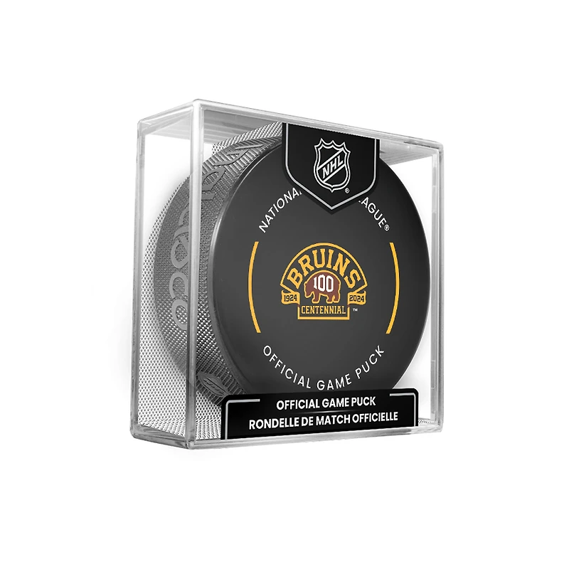 Boston Bruins 100th Anniversary Official Game Puck