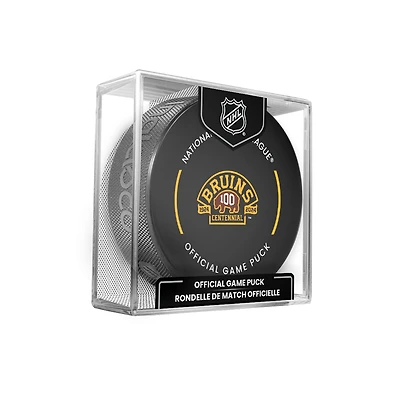 Boston Bruins 100th Anniversary Official Game Puck