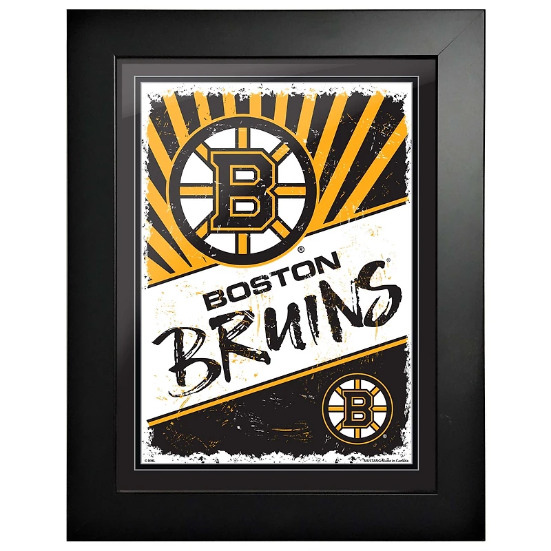 Bruins de Boston - Art encadré classique 12'' x 16''