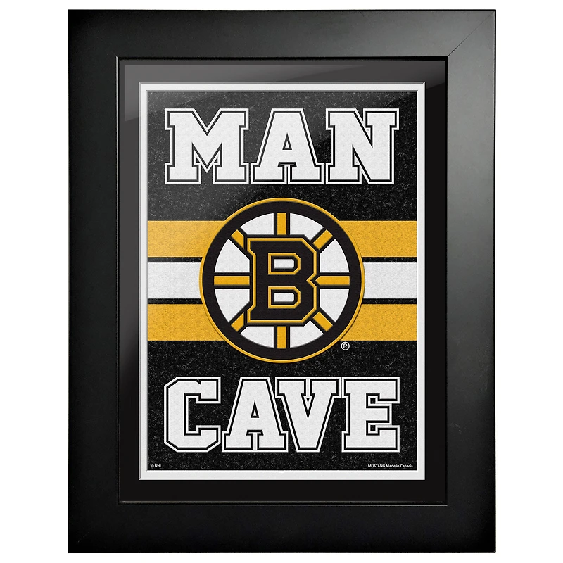 Boston Bruins - 12'' x 16'' Man Cave Framed Artwork