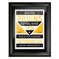 Boston Bruins 12'' x 16'' Team Dual Tone Framed Artwork