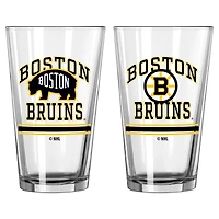 Boston Bruins 16oz. Pint Glass Two Pack