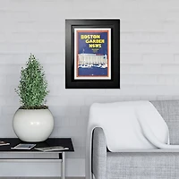 Boston Bruins 1930 Boston Garden News - Couverture de programme encadrée 12 '' x 16 ''