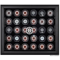 Vitrine noire pour 30 rondelles des Bruins de Boston