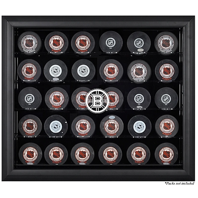 Boston Bruins 30-Puck Black Display Case