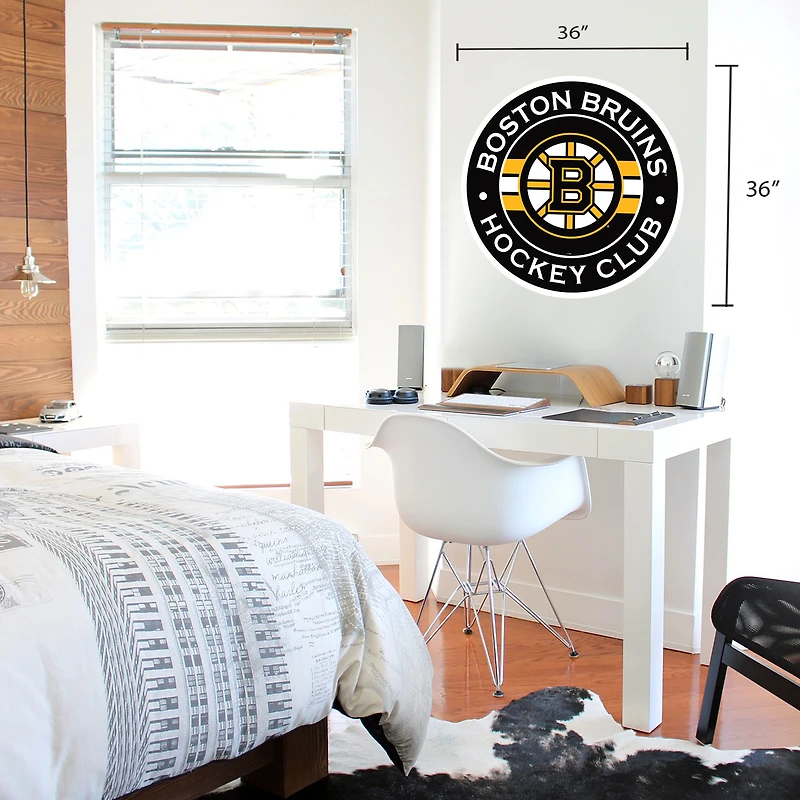 Boston Bruins 36'' x 36'' Team Logo Repositionable Wall - Decal