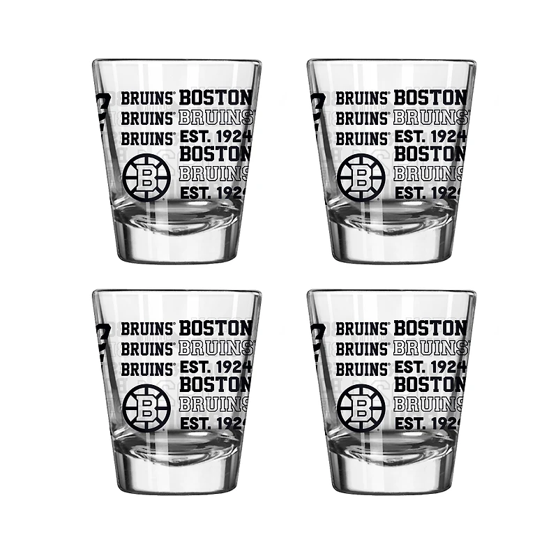 Lot de 4 verres à liqueur de 56 ml des Bruins de Boston