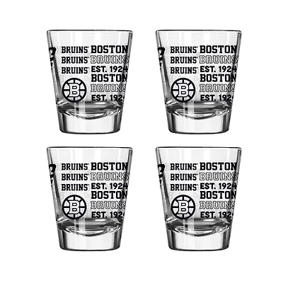Boston Bruins 4-Pack 2oz. Shot Glass Set