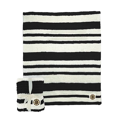 Boston Bruins 50" x 60" Cable-Knit Throw Blanket