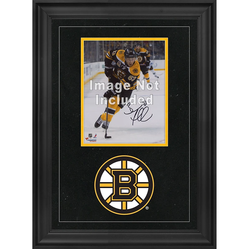 Cadre photo vertical de luxe 8'' x 10'' des Bruins de Boston avec logo de l'équipe