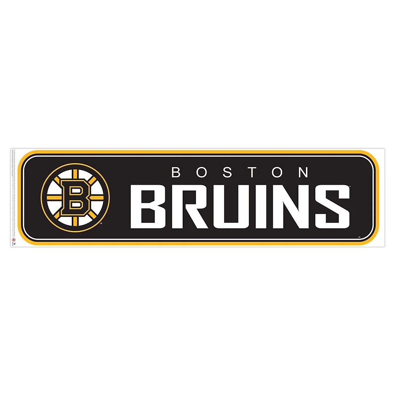 Sticker mural repositionnable des Bruins de Boston 90'' x 23''