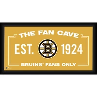 Boston Bruins Framed 10" x 20" Fan Cave Collage
