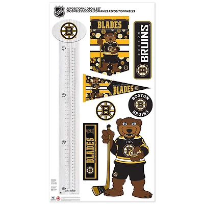 Boston Bruins - Ensemble d'autocollants repositionnables pour mascotte