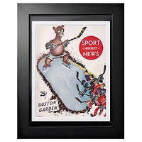 Boston Bruins Sport News Boston Garden Bear - 12'' x 16'' Framed Program Cover