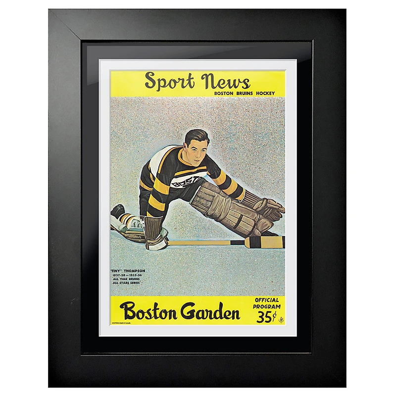Actualités sportives des Bruins de Boston, Boston Garden, édition joueur 5 - Couverture encadrée 12'' x 16''
