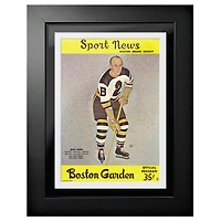 Boston Bruins Sport News Boston Garden Player Edition 6 - 12'' x 16'' Couverture de programme encadrée