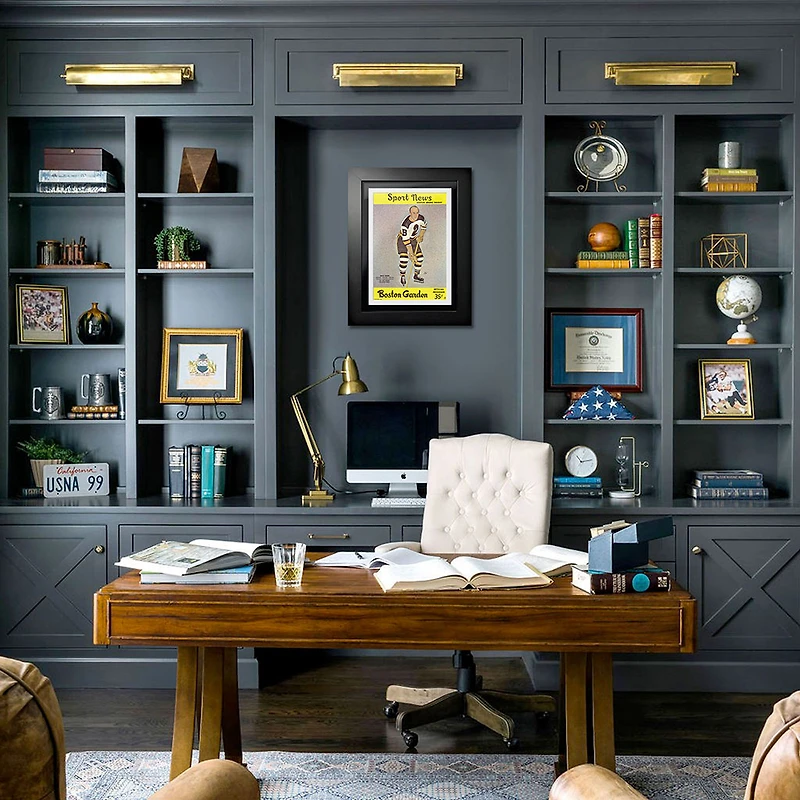 Boston Bruins Sport News Boston Garden Player Edition 6 - 12'' x 16'' Couverture de programme encadrée