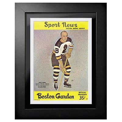 Boston Bruins Sport News Boston Garden Player Edition 6 - 12'' x 16'' Couverture de programme encadrée
