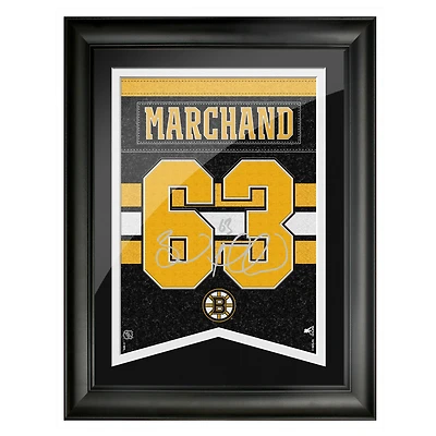 Brad Marchand Boston Bruins 12'' x 16'' Framed Replica Autograph Player - Banner