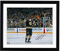 Charlie McAvoy Boston Bruins Autographed 16" x 20" Black 100th Anniversary Jersey Celebrating Photograph