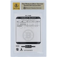 Charlie McAvoy Bruins de Boston dédicacé 2017-18 Upper Deck O-Pee-Chee Platinum Retro Yellow Ink #R-100 Beckett Fanatics Witnessed Authentifié 9.5/10 Rookie Card