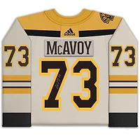 Charlie McAvoy Boston Bruins Autographed Beige Alternate adidas Authentic Jersey with 100th Anniversary Patch