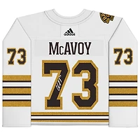 Charlie McAvoy Boston Bruins Autographed White adidas Authentic Jersey with 100th Anniversary Patch