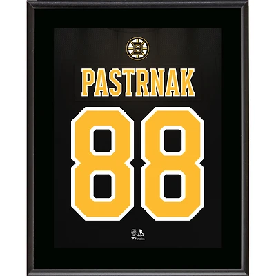 Plaque de joueur sublimée avec numéro de maillot des Bruins de Boston de 10,5" x 13" de David Pastrnak