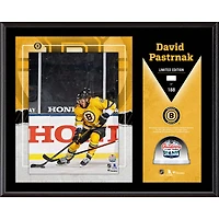 David Pastrnak Boston Bruins 12" x 15" 2021 NHL Outdoors at Lake Tahoe Sublimated Plaque with Game-Used Ice from the 2021 Outdoor Games at Lake Tahoe - Limited Edition of 188