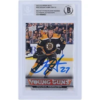Dougie Hamilton Boston Bruins Autographed 2013-14 Upper Deck Young Guns #202 Beckett Fanatics Witnessed Authenticated Rookie Card