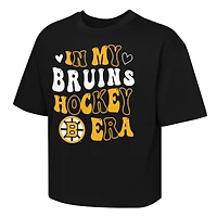 Girls Youth Outerstuff  Black Boston Bruins My Era Boxy T-Shirt