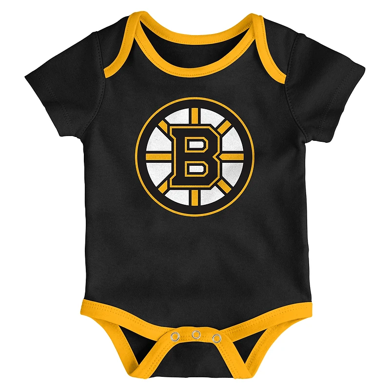 Ensemble de trois bodies pour bébé Boston Bruins Loyal Buddies