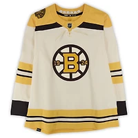 Jeremy Swayman Boston Bruins Autographed 100th Anniversary Beige Alternate adidas Jersey