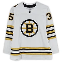 Linus Ullmark Boston Bruins Autographed 2023-24 White adidas Authentic Jersey with 100th Anniversary Patch