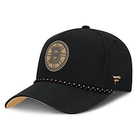 Casquette ajustable authentique Pro A-Frame noire Boston Bruins pour homme Fanatics
