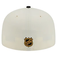 Casquette ajustée bicolore chromée 59FIFTY des Bruins de Boston New Era pour homme
