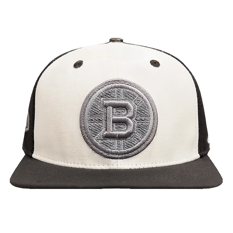 Men's Pro Standard Cream Boston Bruins French Terry Snapback Hat