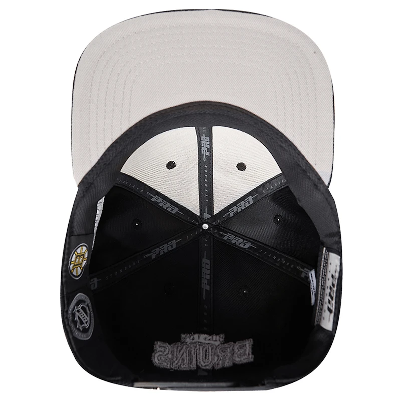 Men's Pro Standard  Cream Boston Bruins French Terry Snapback Hat