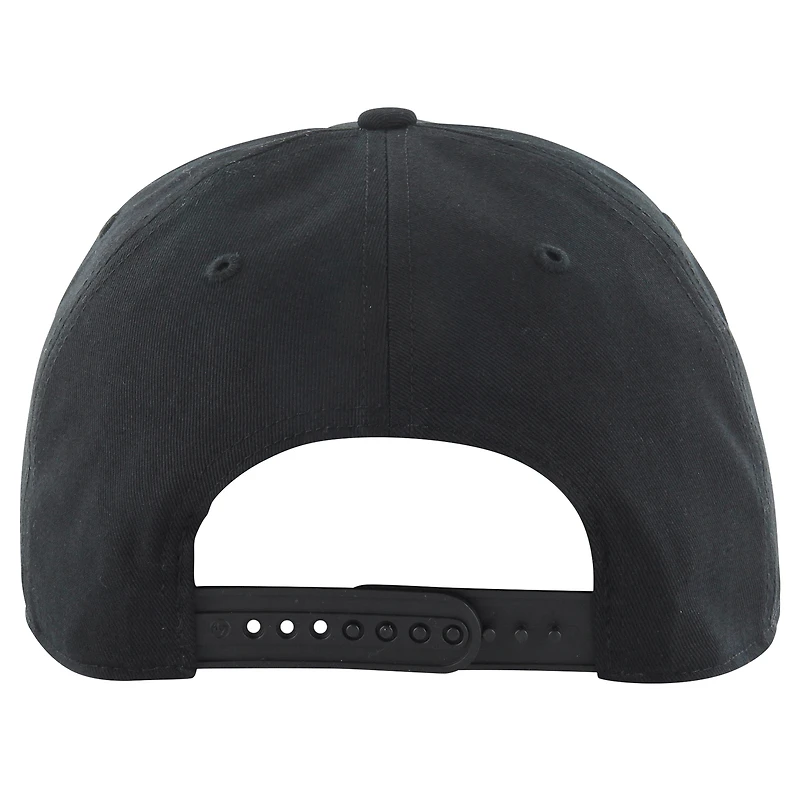 Casquette réglable avec attelage de boîte de pénalité des champions de la Coupe Stanley 6X des Bruins de Boston noirs '47 pour hommes