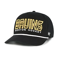 Men's '47 Black Boston Bruins Byline Hitch Adjustable Hat